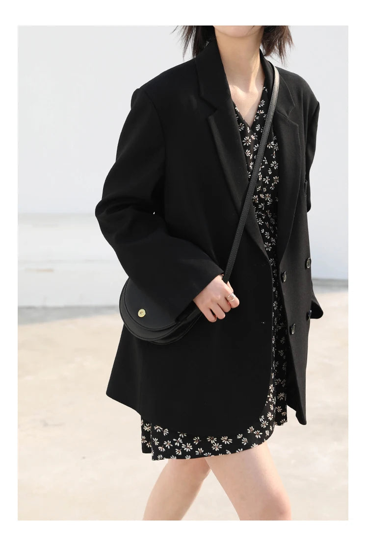 CHIC VEN Women's Solid Blazer Long Sleeve Office Wear
