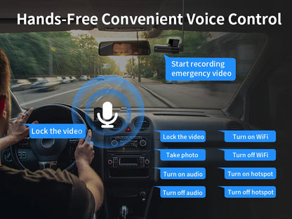 KAWA D5 2K Dash Camera with WiFi and Voice Control