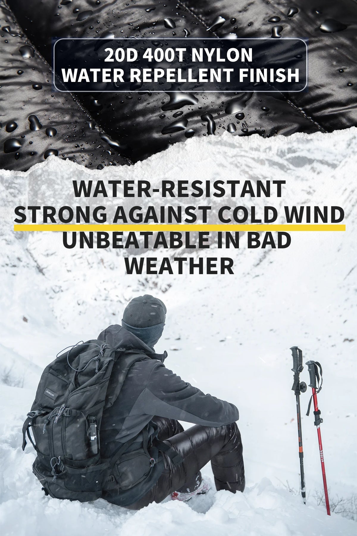 Mapleaf Ultralight Down Pants Waterproof Windproof Ski Trousers