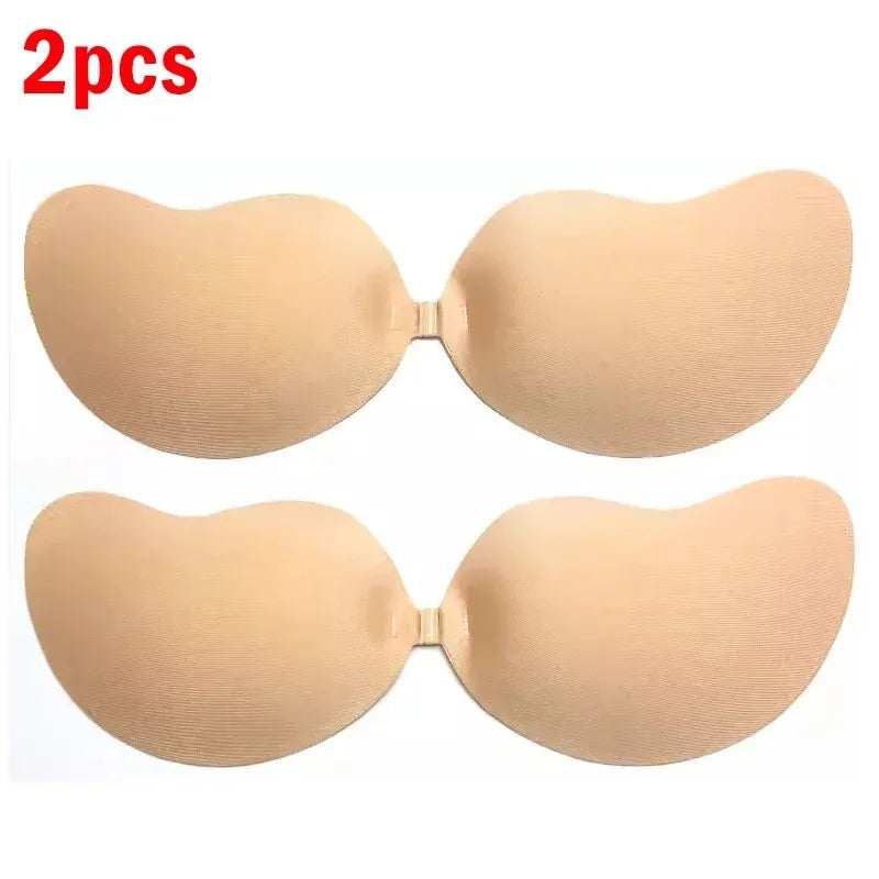 Invisible Push Up Bra Self-Adhesive Silicone Black Skin