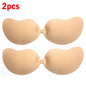 Invisible Push Up Bra Self-Adhesive Silicone Black Skin