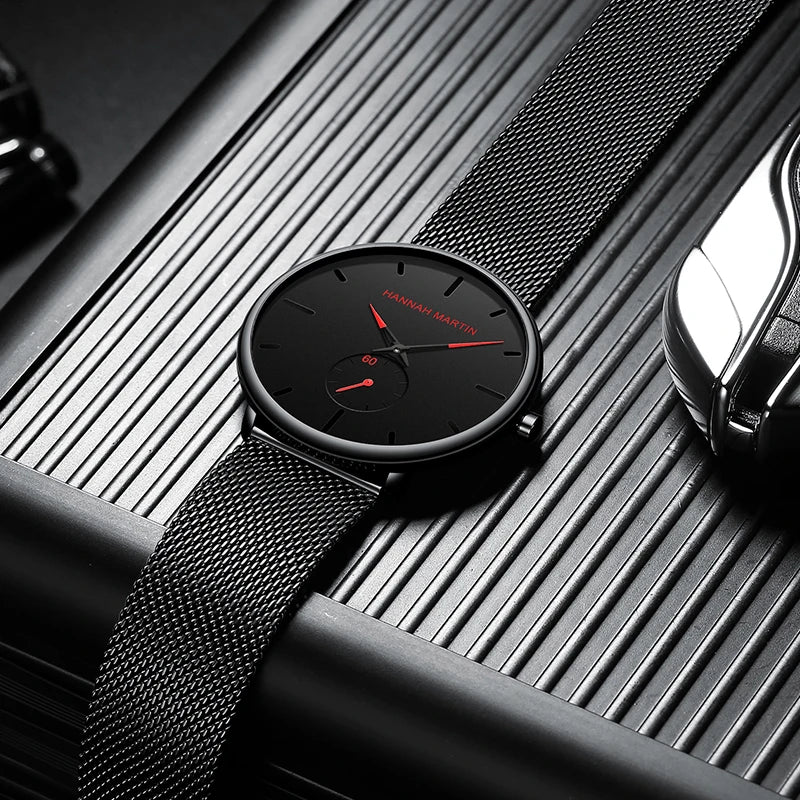 Waterproof Stainless Steel Mesh Quartz Men Watch