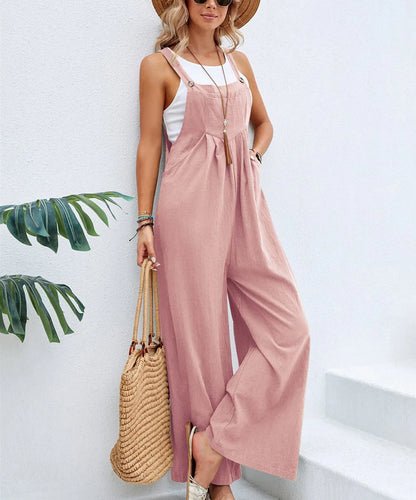 Yellow Denim Jumpsuit for Women Casual Street Wear
