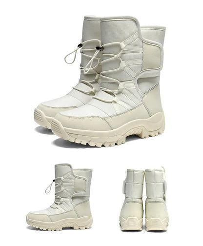 Men's Winter Ankle Boots Waterproof Plush Hiking Shoes