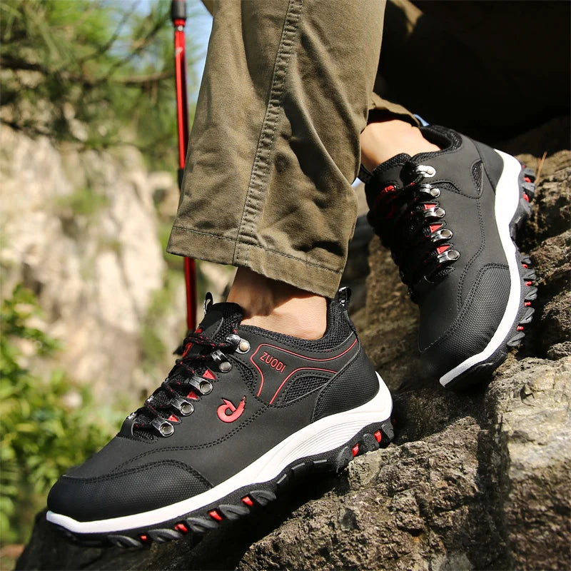 Men's Leather Casual Sneakers for Tennis and Walking