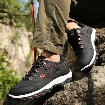 Men's Leather Casual Sneakers for Tennis and Walking