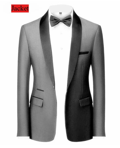 Men Slim Fit Tuxedo Suit for Weddings and Parties