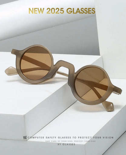 Retro Round Sunglasses for Casual Travel