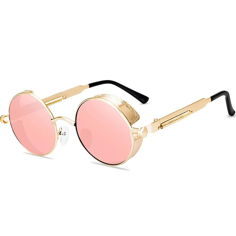 Metal Alloy Round Sunglasses for Men