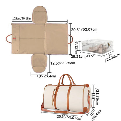 Foldable PU Leather Duffel Bag for Women's Travel