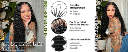 Deep Wave Crochet Human Hair Extensions for Braiding