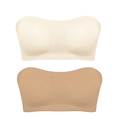 Women's Strapless Push Up Bra Removable Padded Seamless