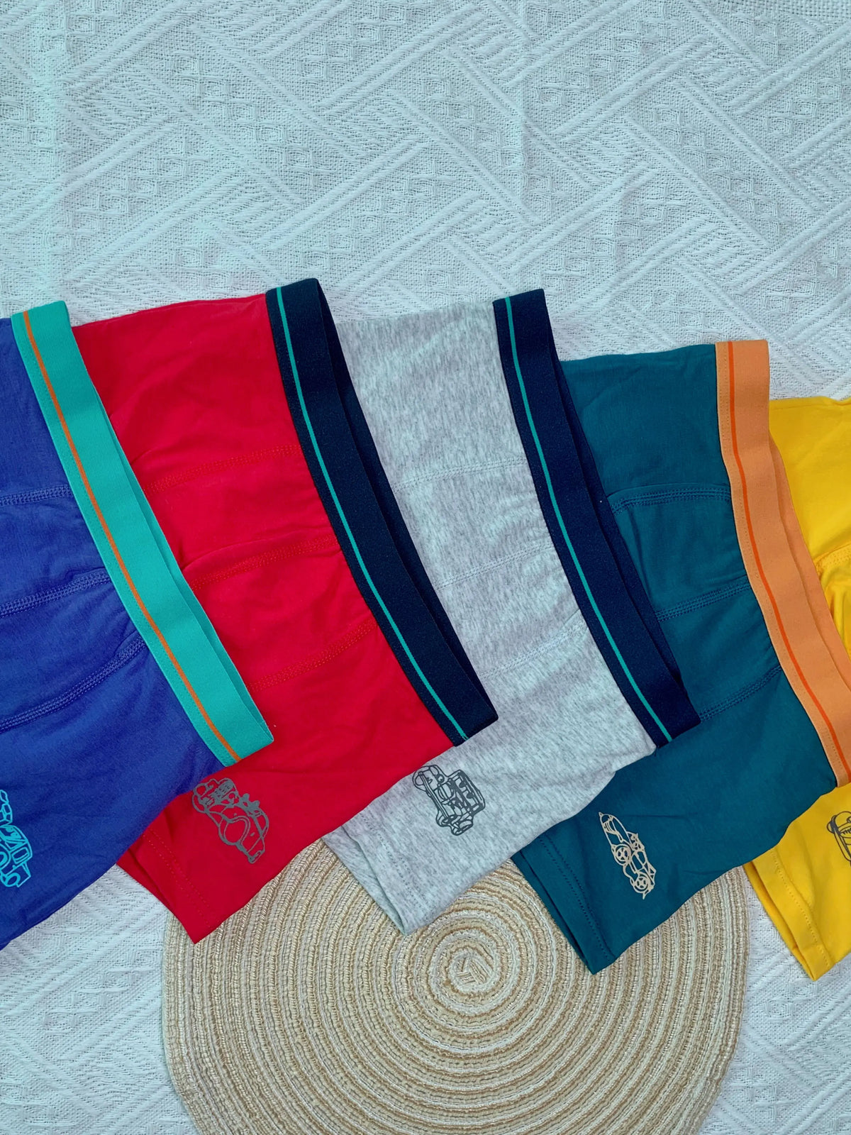 Boys Cotton Boxer Shorts 5-Pack for Ages 7-13