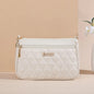 Leather Messenger Bag with Fur Decoration for Women