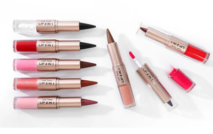 Black Brown Tapered Lip Liner and Lip Gloss Duo