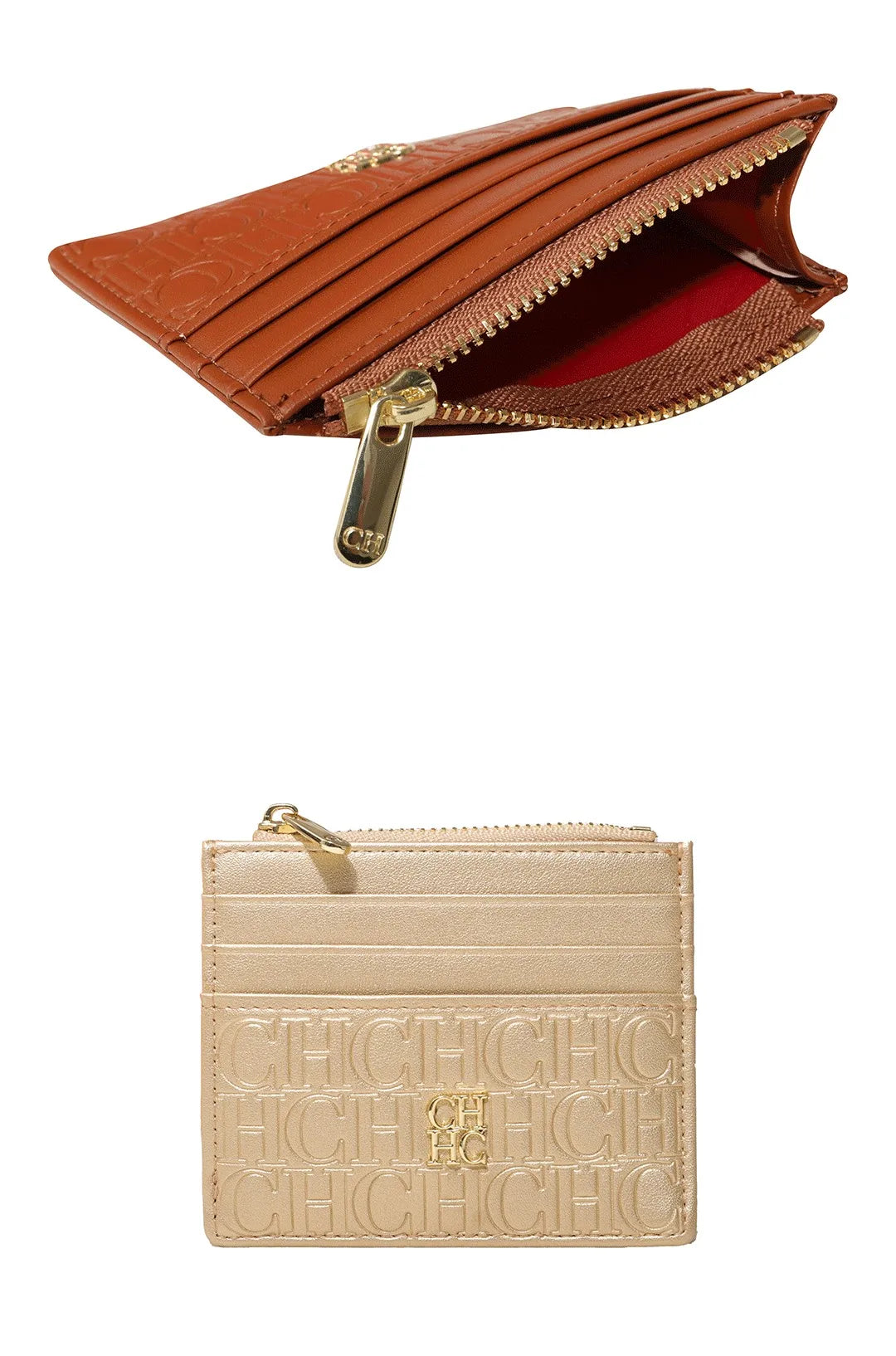 CH Women's Zipper Wallet with Letter Decoration