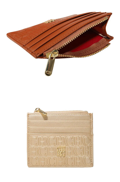 CH Women's Zipper Wallet with Letter Decoration