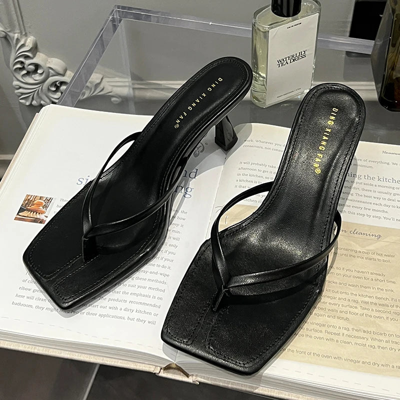 Women's Summer High Heel Flip Flops Sandals