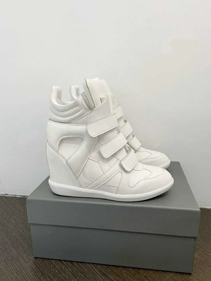 Women's Genuine Leather Ankle Boots with Hidden Heel