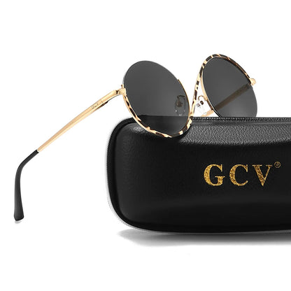 Gorgeous Round Frame Women Sunglasses in Metal