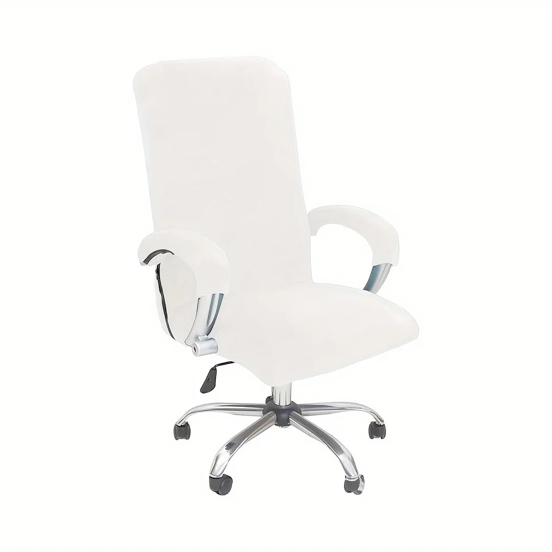 Velvet Plush Stretch Office Chair Cover Set