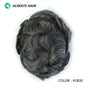 PU Men Toupee Indian Human Hair 130% Density Wig