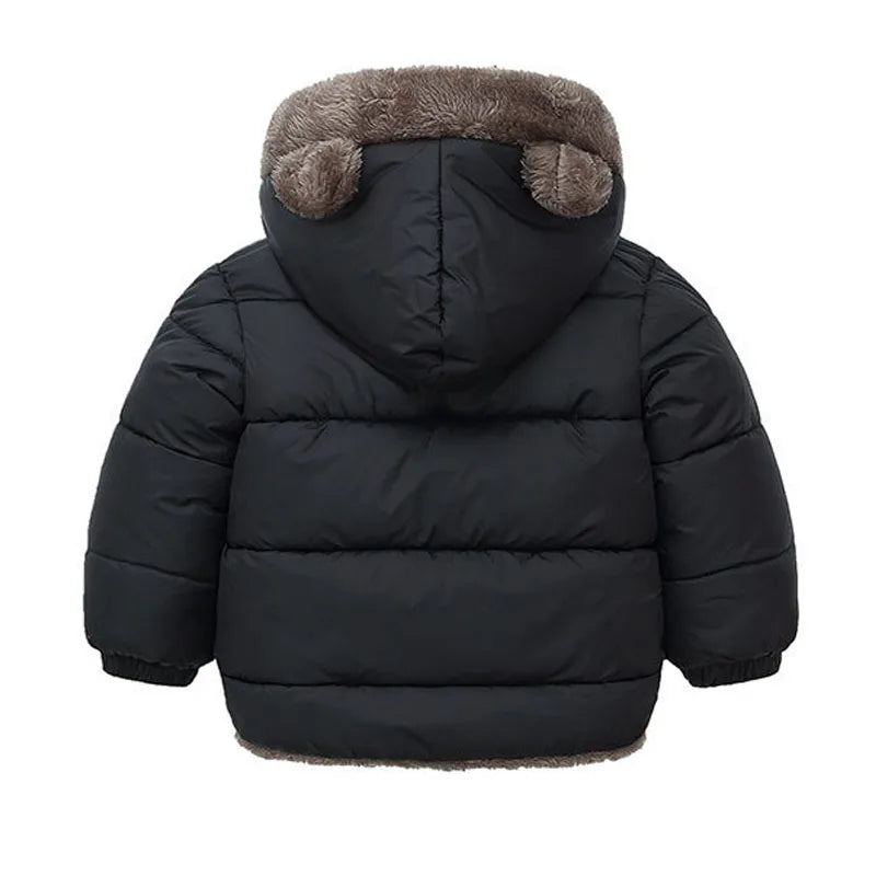 Thick Winter Jacket for Kids Hooded Cotton Outerwear