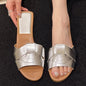 Summer Women's Solid Color Slippers with Buckle