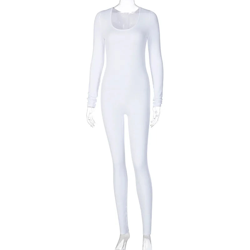 Dulzura Women Long Sleeve Bodycon Jumpsuit Overall