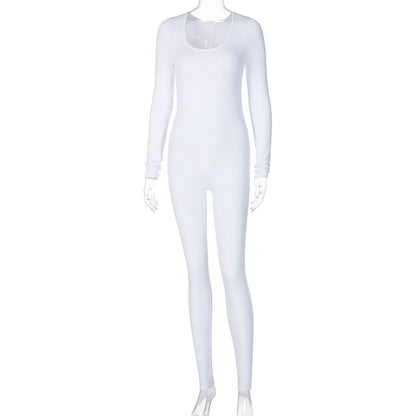 Dulzura Women Long Sleeve Bodycon Jumpsuit Overall
