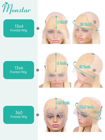 Honey Blonde Body Wave Lace Frontal Wig Brazilian Hair