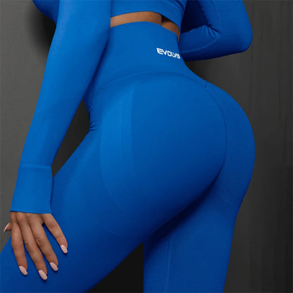Evolve Women's Seamless Peach Leggings for Yoga and Fitness