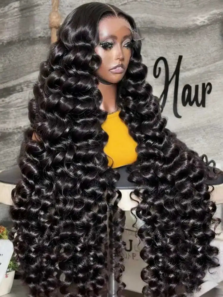 40 Inch Loose Deep Wave Lace Front Human Hair Wig