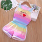 Cartoon Printed Vest and Shorts Set for Kids