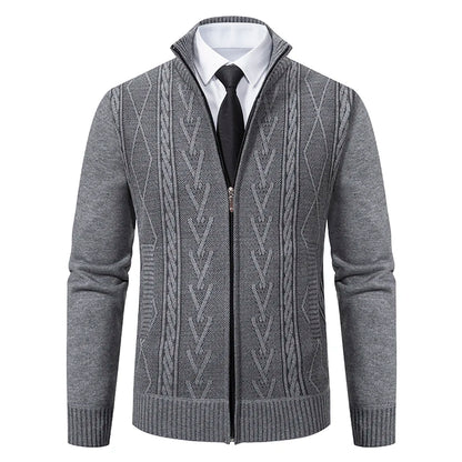 Men's Casual Knitted Sweater Coat in Cashmere Blend