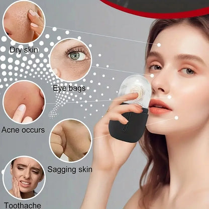 Ice Face Roller Set Gua Sha Satinless Steel Massage Tool