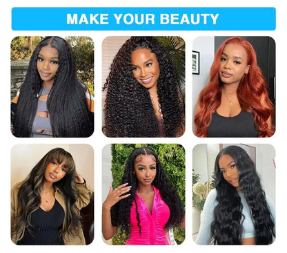 40 Inch Deep Wave Brazilian Human Hair Extensions Natural Black