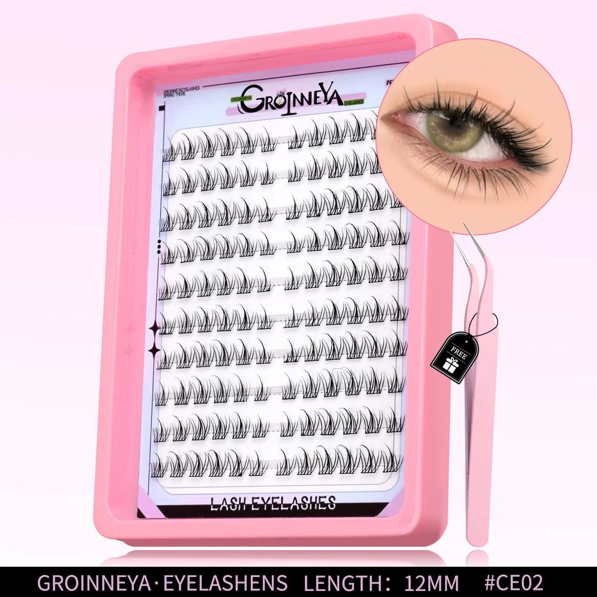 GROINNEYA C-Curl Cluster Eyelashes