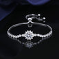 Moissanite Sunflower Bracelet in 925 Sterling Silver