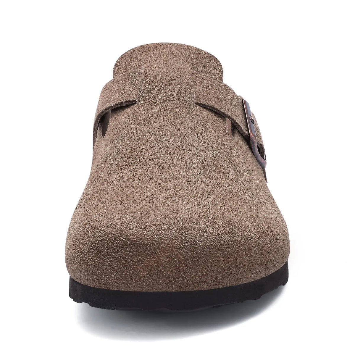 Genuine Leather Clogs with Cork Footbed for Women