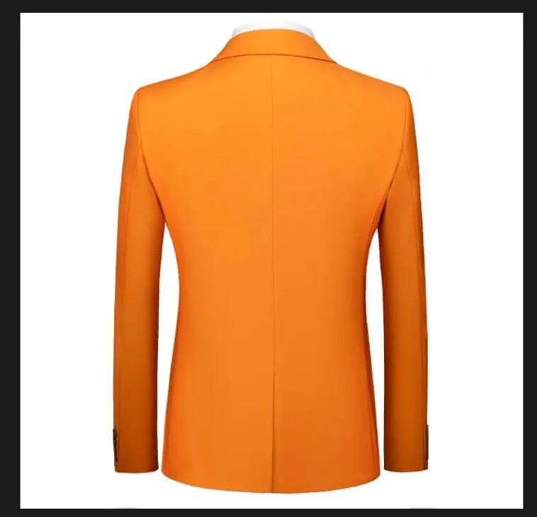 Men's Solid Color Formal Suit Jacket Slim Fit Blazer