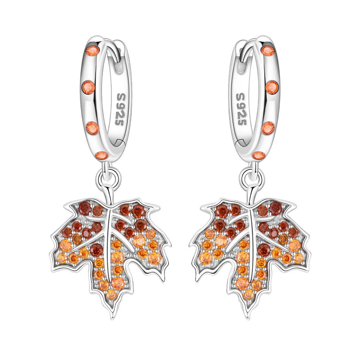 S925 Sterling Silver Iris Flower Hoop Earrings for Women