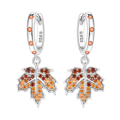 S925 Sterling Silver Iris Flower Hoop Earrings for Women