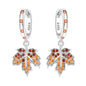 S925 Sterling Silver Iris Flower Hoop Earrings for Women