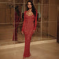Lace Slim Bodycon Maxi Dress for Women