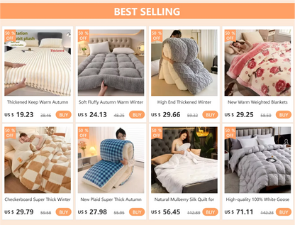 Thickened Striped Flannel Multifunctional Blanket