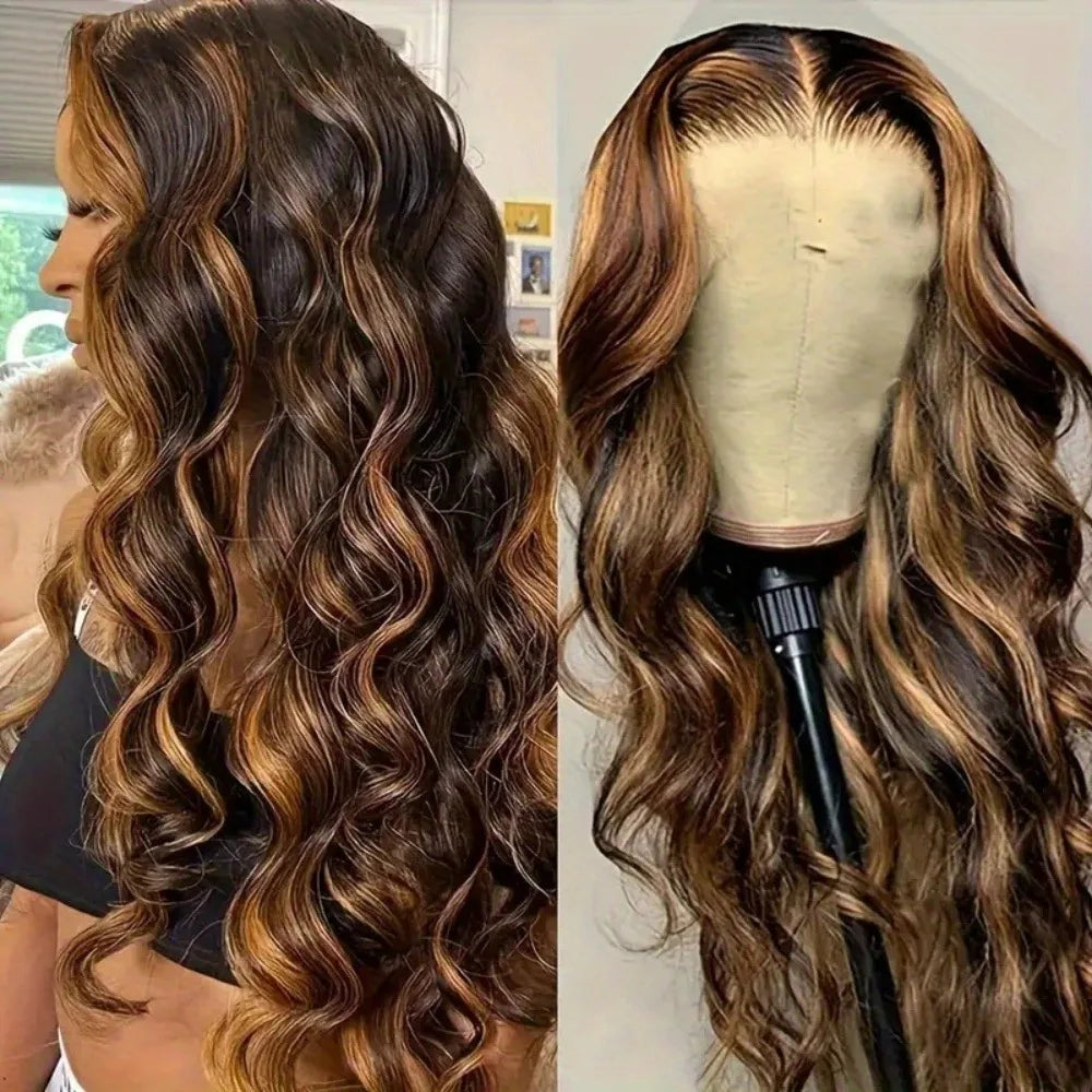 30 Inch Honey Blonde Ombre Lace Front Wig Human Hair