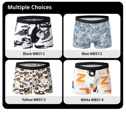 Men's Printed Boxer Shorts Comfortable Plus Size