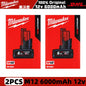 Milwaukee 12V 6.0Ah Rechargeable Battery for M12 Tools