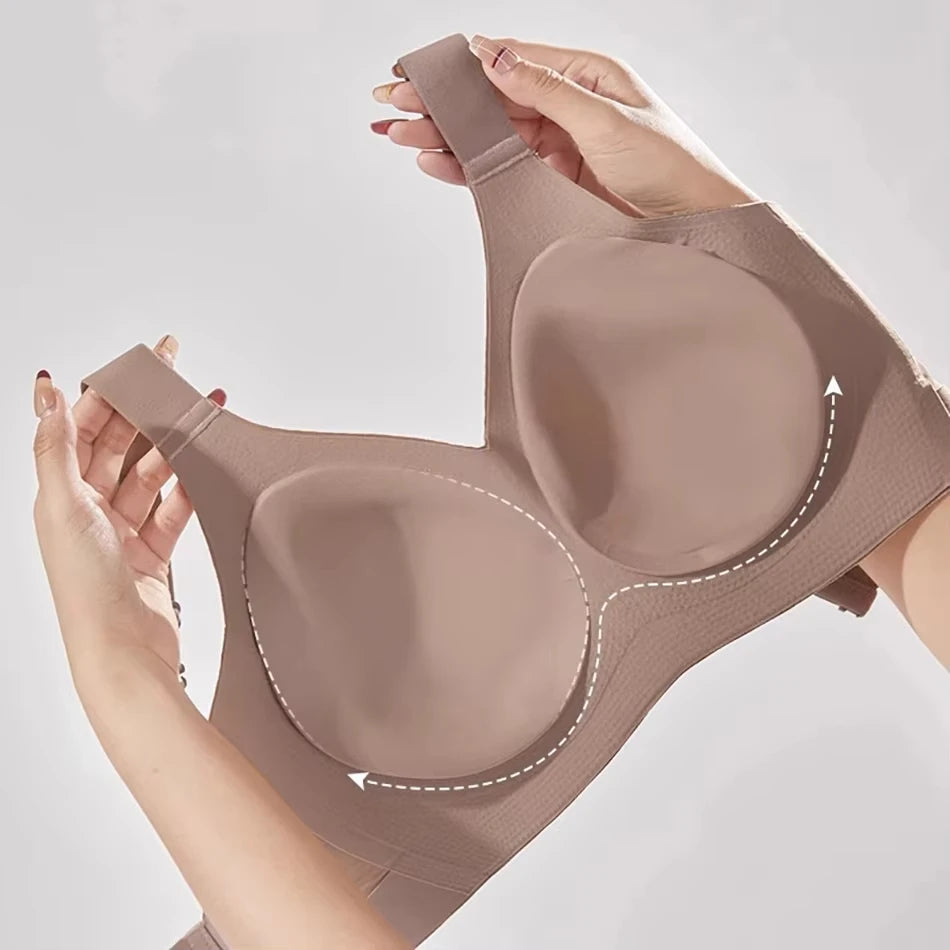 Women's Seamless Wire-Free Bra, Thin Style, Large Size